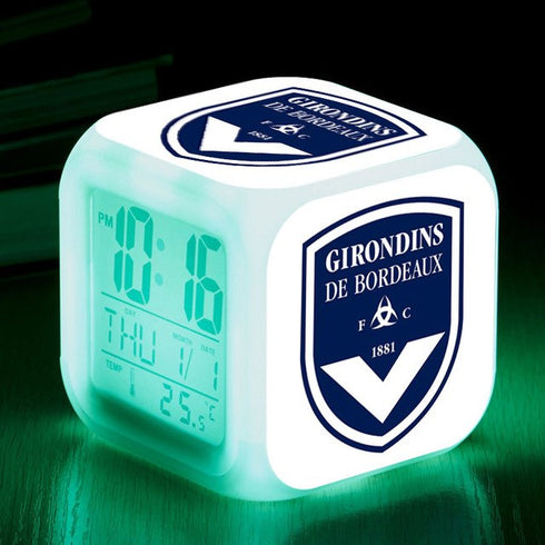 réveil alarme led football cadeau enfant homme fan GIRONDE BORDEAUX